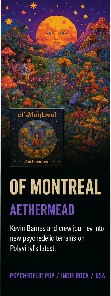 of Montreal explore new psychedelic terrains on Polyvinyl release aethermead