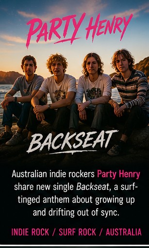 Party Henry ride the Backseat through growing pains and surf-rock distance