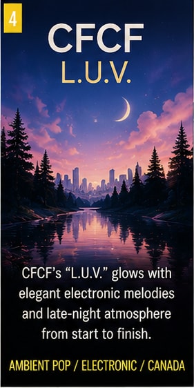 CFCF lets L.U.V. glow like a soft electronic city after midnight
