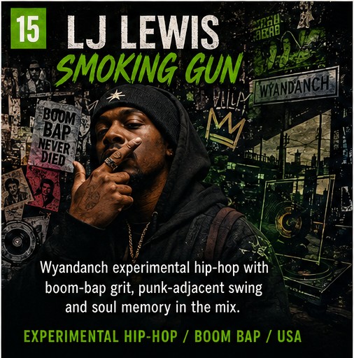 LJ Lewis loads Smoking Gun with boom-bap grit and punk-adjacent swing