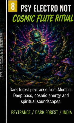 PSY ELECTRO NOT turns Cosmic Flute Ritual into Mumbai forest-psy transformation fuel