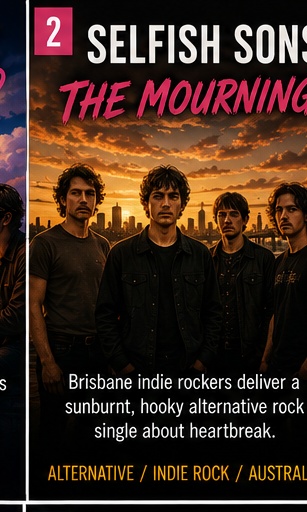 Selfish Sons turn The Mourning into sunburnt Brisbane indie-rock release therapy