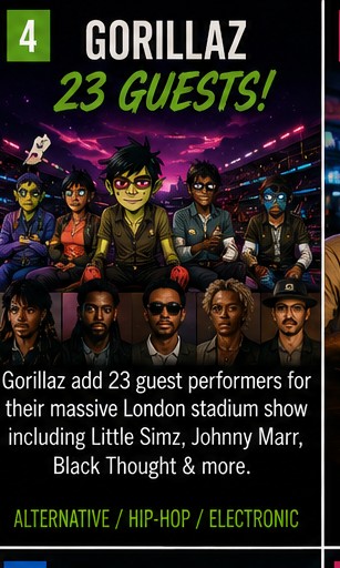 Gorillaz turn one London stadium show into a guest-list small country