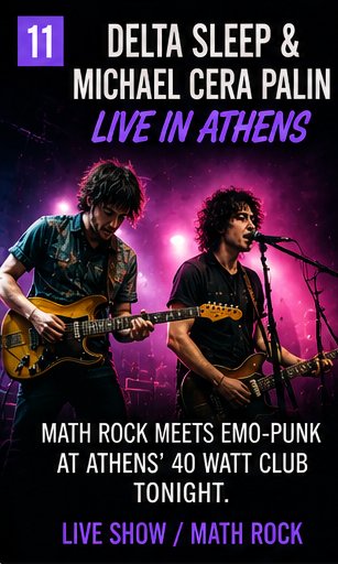 Delta Sleep and Michael Cera Palin bring mathy catharsis to Athens tonight