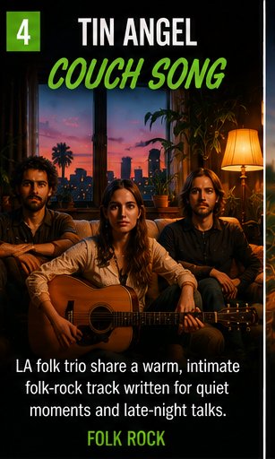 Tin Angel turn Couch Song into a tiny LA folk-rock confession