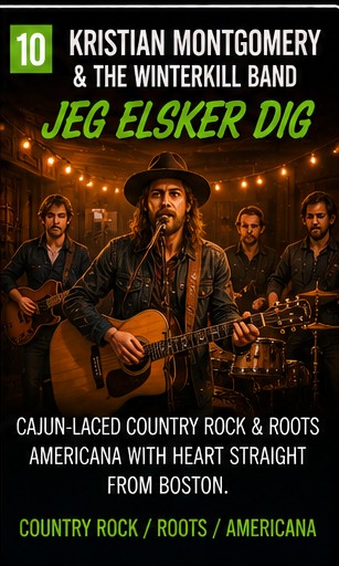 Kristian Montgomery says Jeg Elsker Dig with countrified guitars and Boston road dust