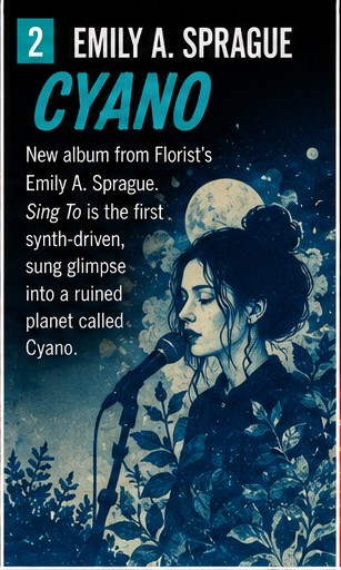 Emily A. Sprague lets Cyano bloom on a destroyed planet made only of synths