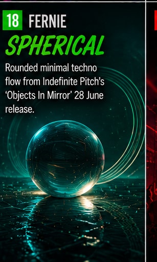 Fernie makes Spherical feel like a clean orbit inside Indefinite Pitch’s deep-techno universe