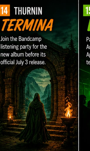 Thurnin opens Termina early and turns Bandcamp listening into a pre-release campfire
