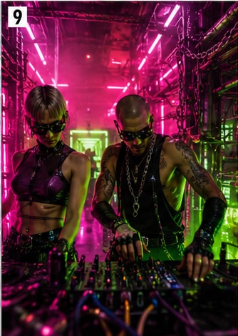 Brutalismus 3000 call it Harmony and then attack the room with neon machinery