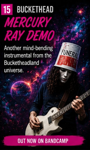 Buckethead’s Mercury Ray Demo beams another strange guitar signal out of Bucketheadland