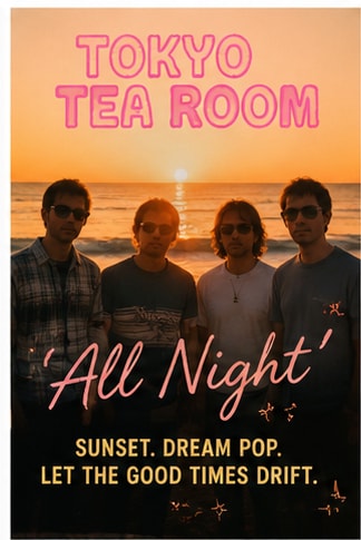 Tokyo Tea Room dream pop Margate band summer single visual.