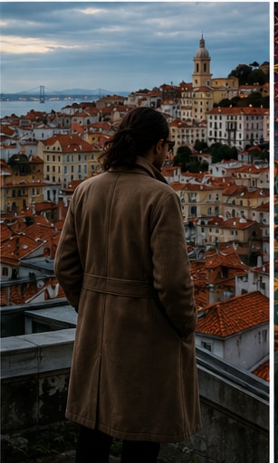 Maripool performing in Lisbon with the 25 de Abril Bridge in the background.