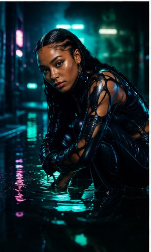 Alternative artist Kelela posing in an artistic, modern portrait for New Avatar.