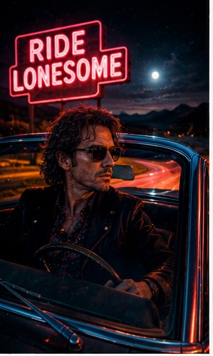 Beck's new album artwork for Ride Lonesome.