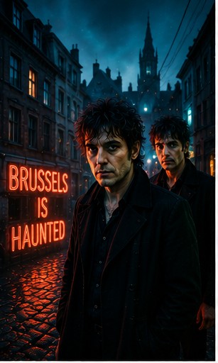 Echo & The Bunnymen's Brussels Is Haunted single cover artwork.