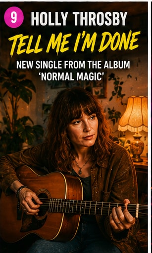 Holly Throsby playing nylon-string guitar in a warmly lit room for Tell Me I'm Done.