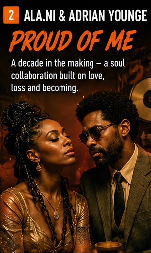 ALA.NI and Adrian Younge in a recording studio with vintage gear.