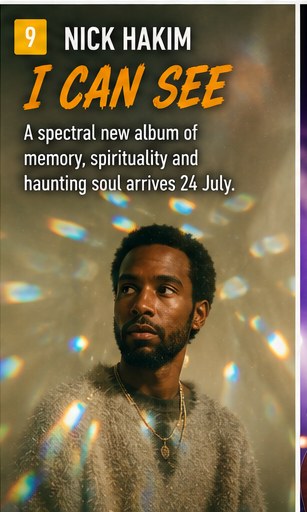 Nick Hakim under soft, foggy lights reflecting a dreamlike atmosphere.