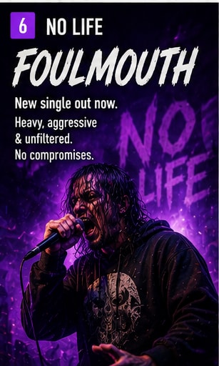 No Life performing intense metalcore live in concert.