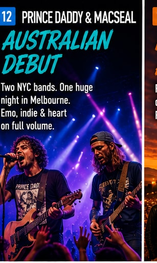 Prince Daddy & Macseal live on stage in Melbourne.
