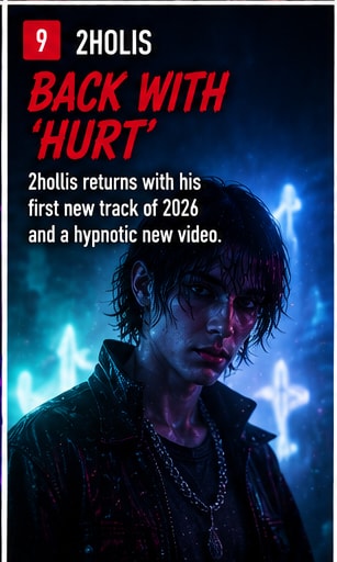 2hollis performing electronic single Hurt live on stage.