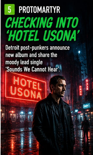 Protomartyr announcing new post-punk album Hotel Usona and world tour.