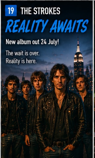 The Strokes announcing seventh studio album Reality Awaits.