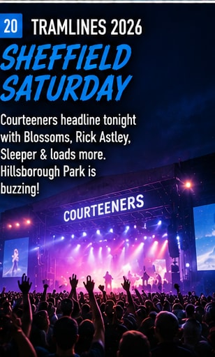 Tramlines Festival Hillsborough Park crowd cheering for Courteeners.