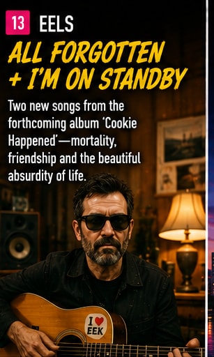 Mark Oliver Everett of Eels in vintage recording studio setup.