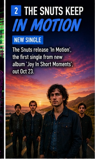 The Snuts performing guitar-driven indie rock live on stage.