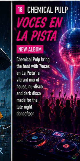 Chemical Pulp performing dark disco and indie dance live behind synthesizers.