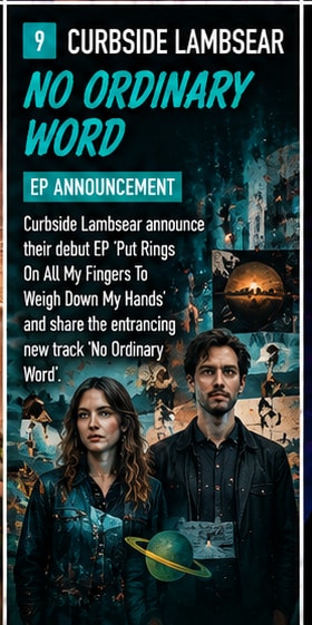 Curbside Lambsear experimental indie duo performing delicate melodic soundscapes.