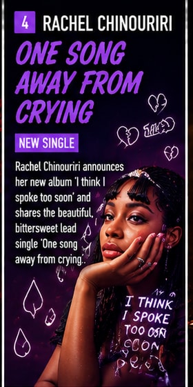 Rachel Chinouriri posing for her second album announcement.
