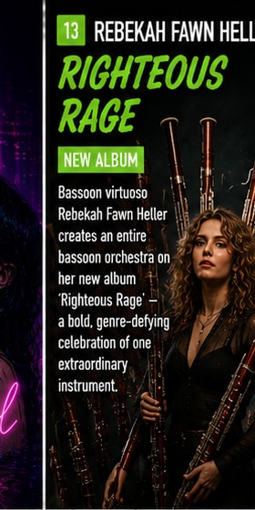 Rebekah Fawn Heller performing multitracked bassoon classical music.