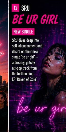 Naarm electronic artist SRU in an ethereal visual portrait for be ur girl.
