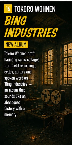 Tokoro Wohnen experimental ambient duo with cello and electronic recording equipment.