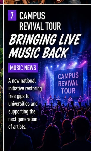 Live student band performing at an outdoor Australian university campus concert.