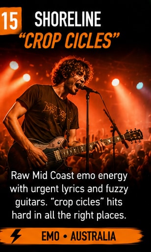 Gold Coast artist Parker delivering big-hearted pop-rock on an energetic concert stage.