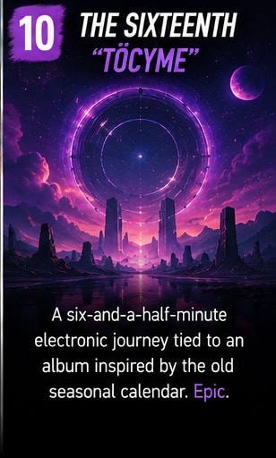 Futuristic glowing celestial circular portal above a mountainous landscape for The Sixteenth.