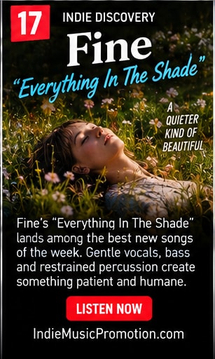 Fine singer resting serenely in grass for Everything In The Shade.