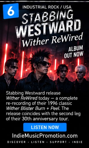 Stabbing Westward members wearing dark shades and leather jackets.